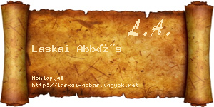 Laskai Abbás névjegykártya